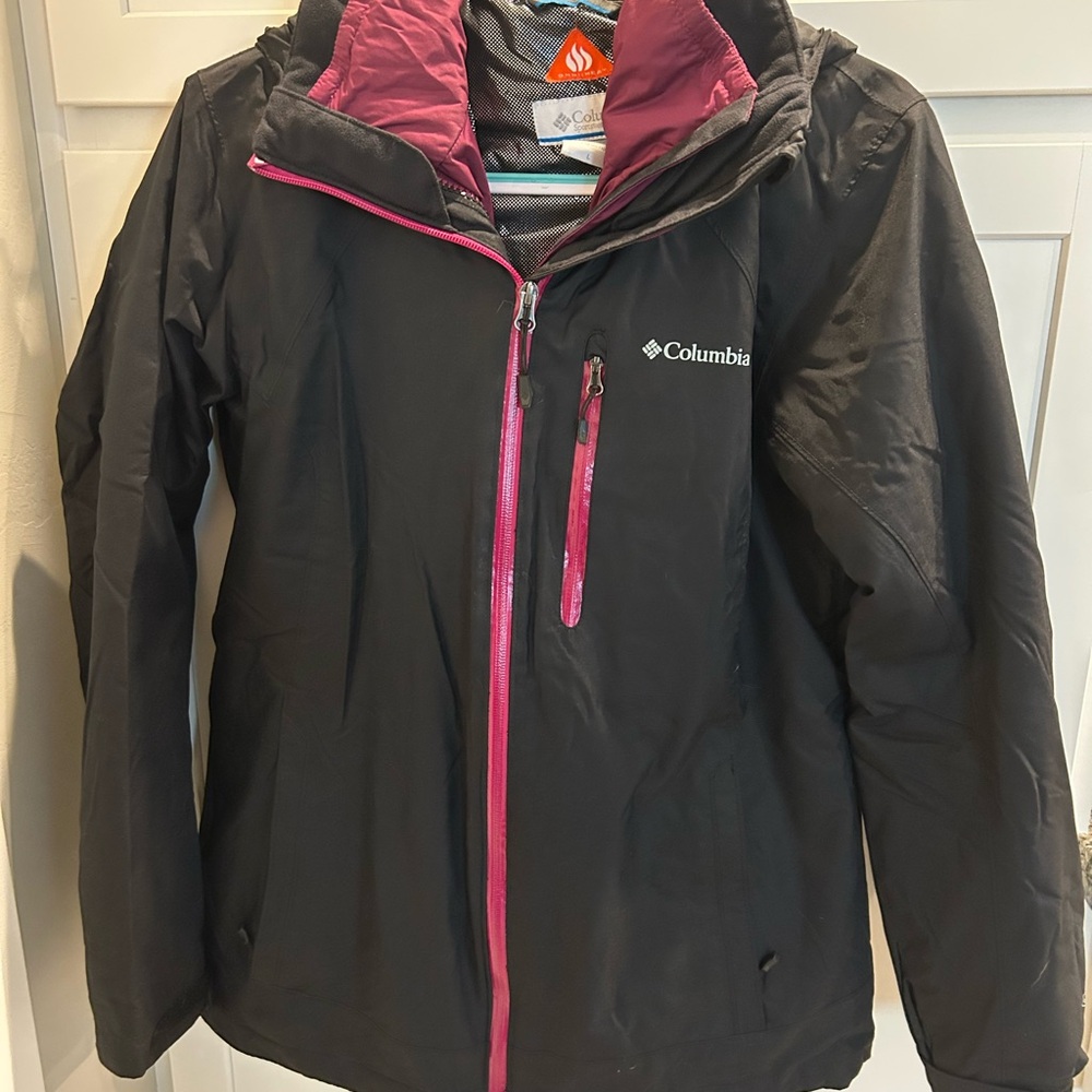 Columbia Women's Interchange Omni-Heat 3-in1 Black Jacket, size L